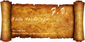 Falb Valéria névjegykártya